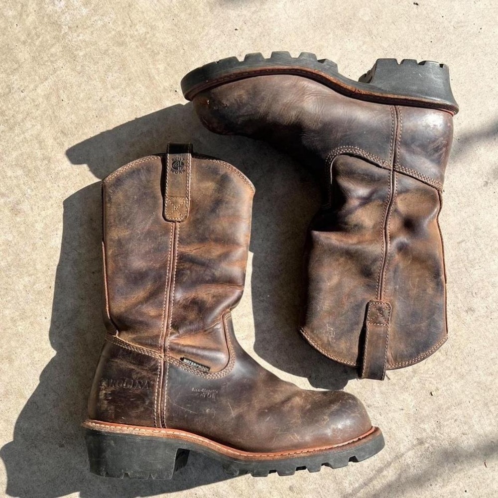 Carolina Logger Boots 12-inch steel toe Pull on boots size 8.5